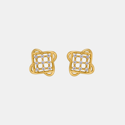 Shiny Diamond Stud Earrings