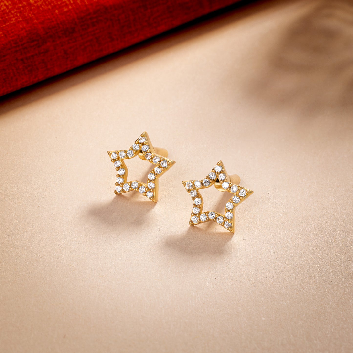 white star stud earrings