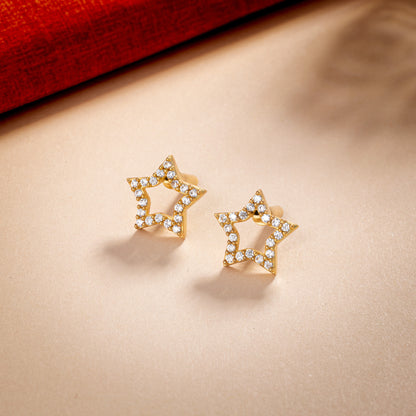 White Star Stud Earrings