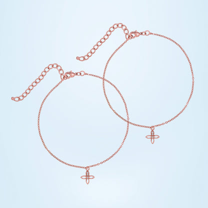 Rose Gold Blossom Grace Anklets