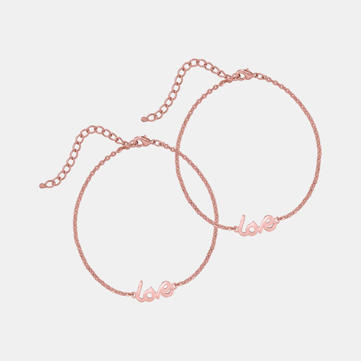 endless love rose gold anklet