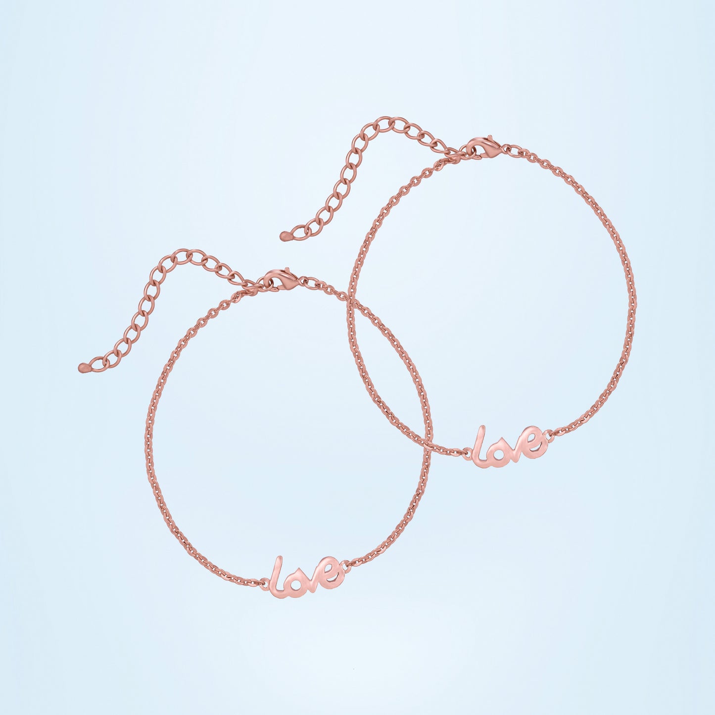 endless love rose gold anklet