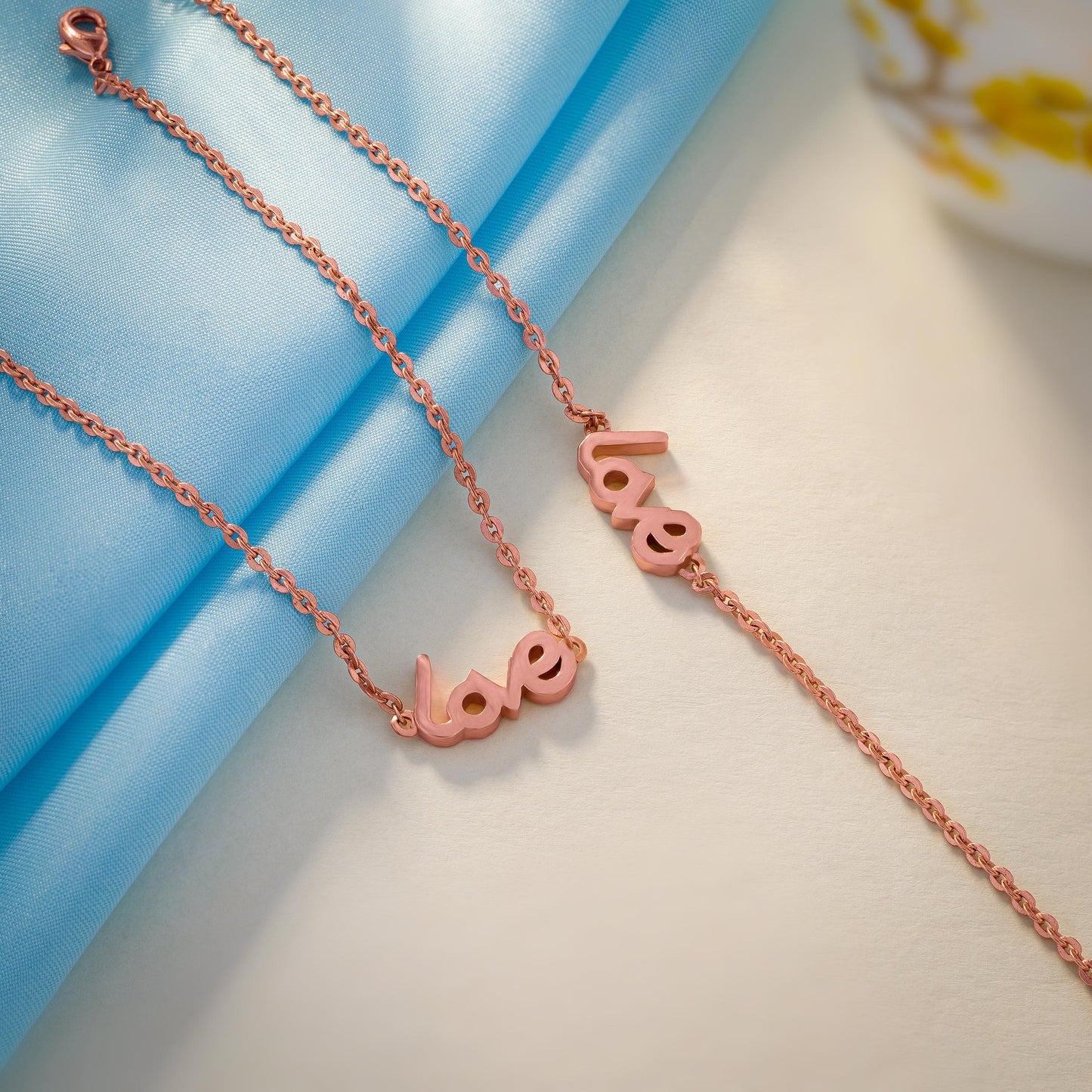 endless love rose gold anklet