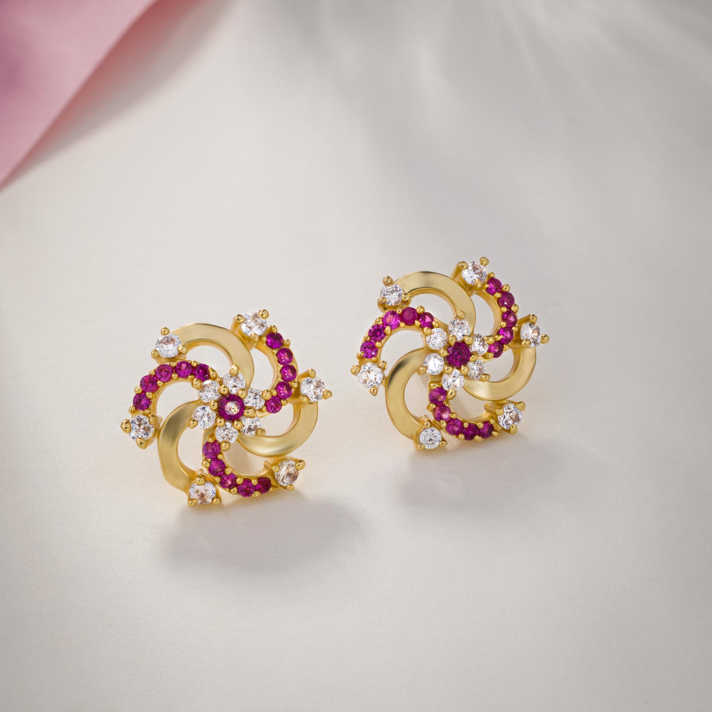 diamond and golden earrings