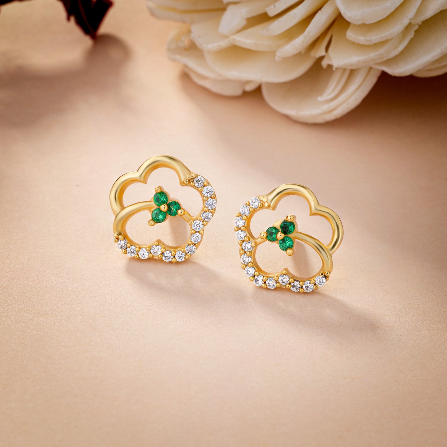 green clover sparkle studs