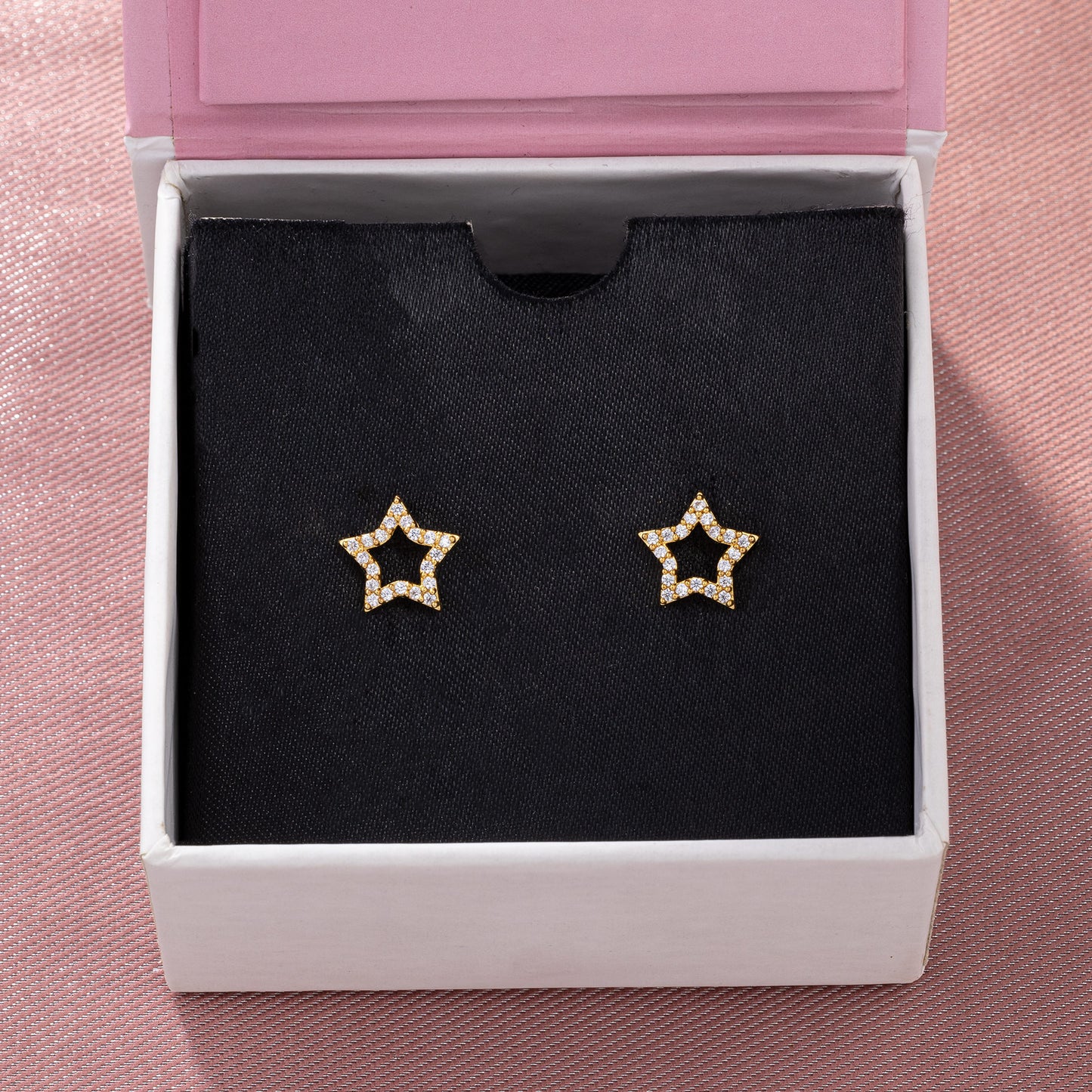 white star stud earrings