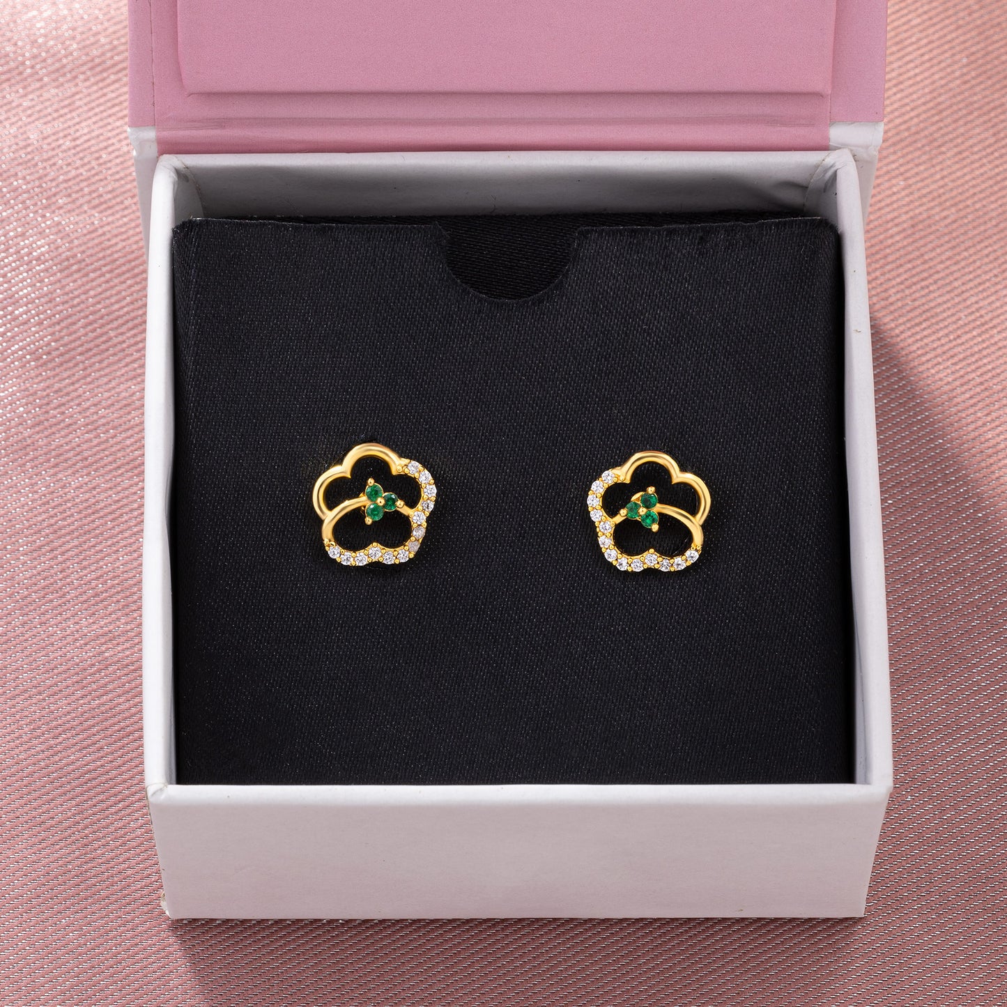 green clover sparkle studs