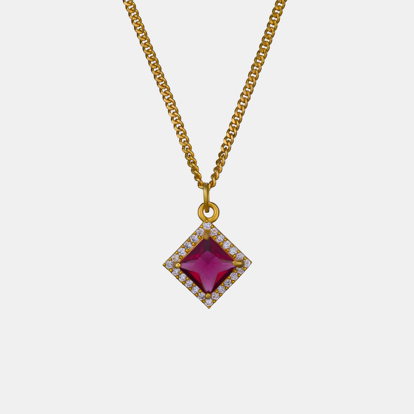 red sapphire radiance pendant