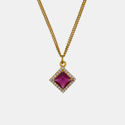 Red Sapphire Radiance Pendant