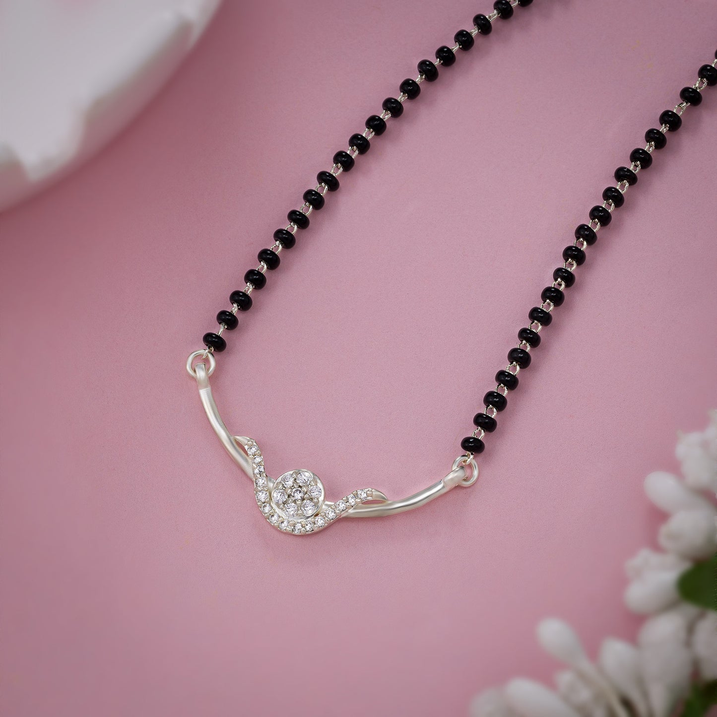 silver celestial mangalsutra