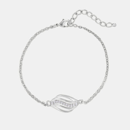 Silver Ocean Wave Bracelet