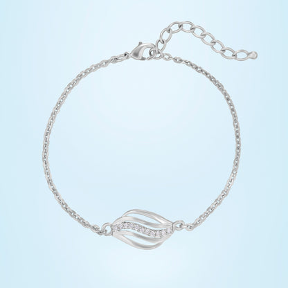 Silver Ocean Wave Bracelet