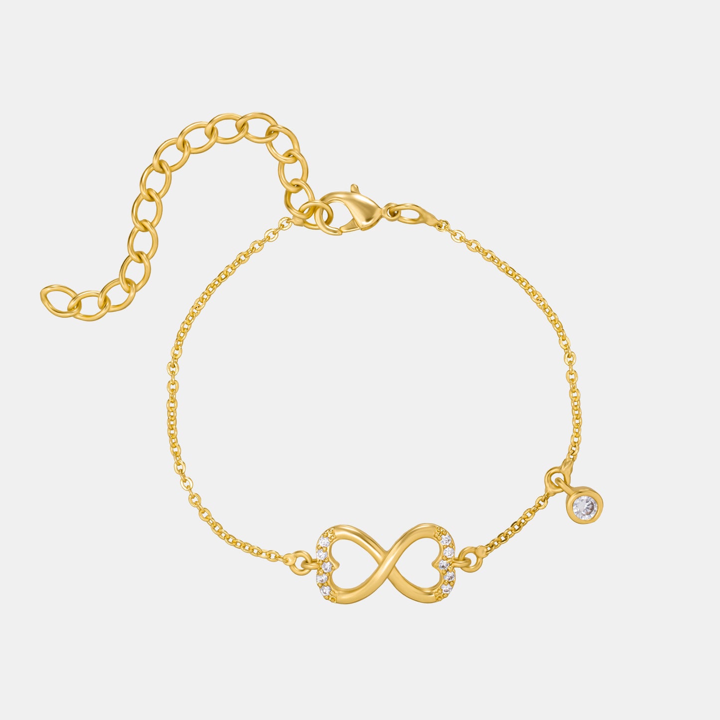 golden bracelet with a diamond clasp