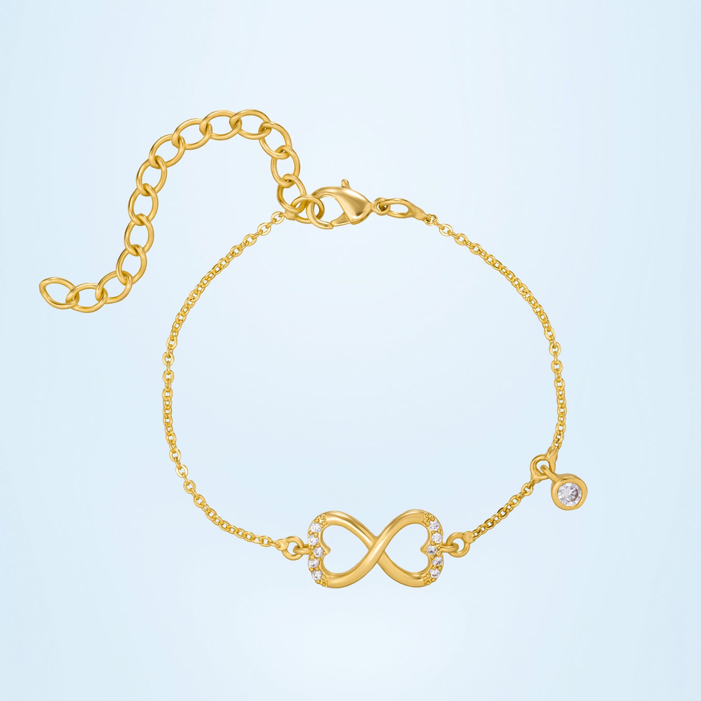 golden bracelet with a diamond clasp