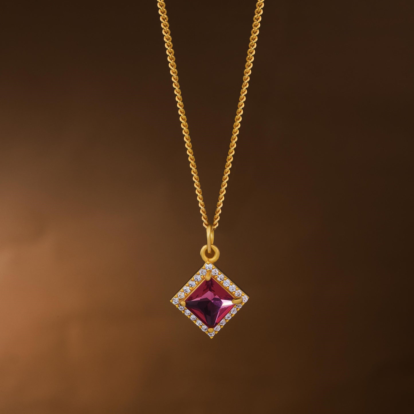 red sapphire radiance pendant