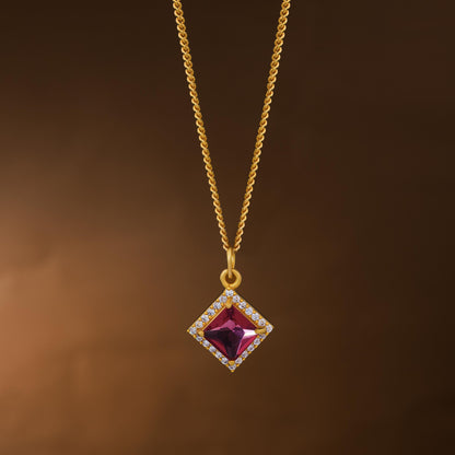 Red Sapphire Radiance Pendant