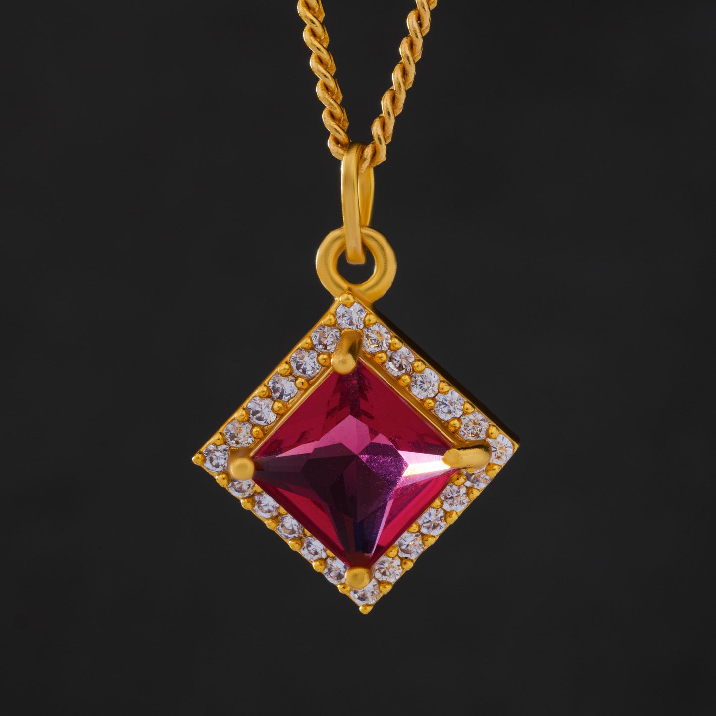 red sapphire radiance pendant