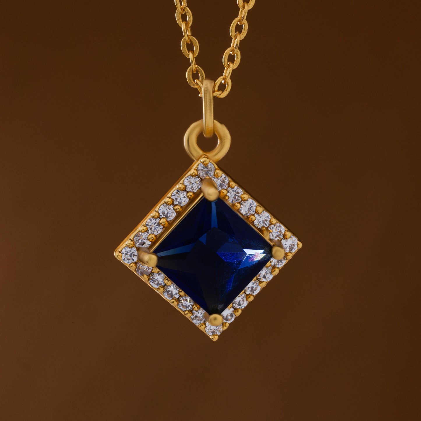 blue sapphire radiance pendant