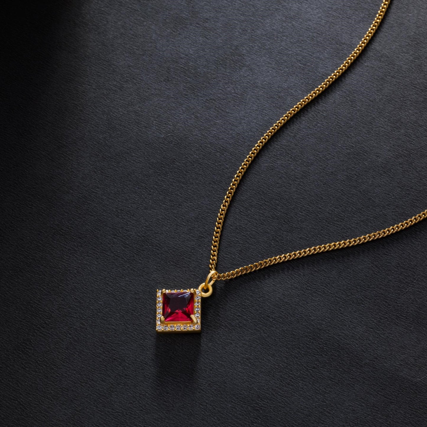 red sapphire radiance pendant