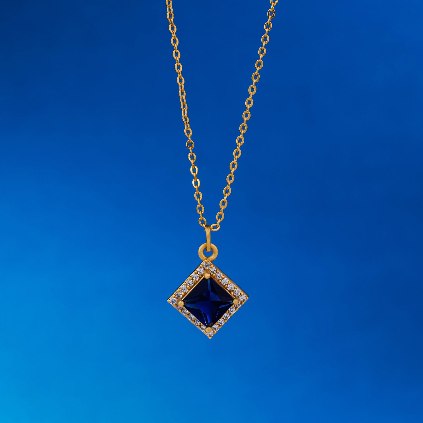 blue sapphire radiance pendant