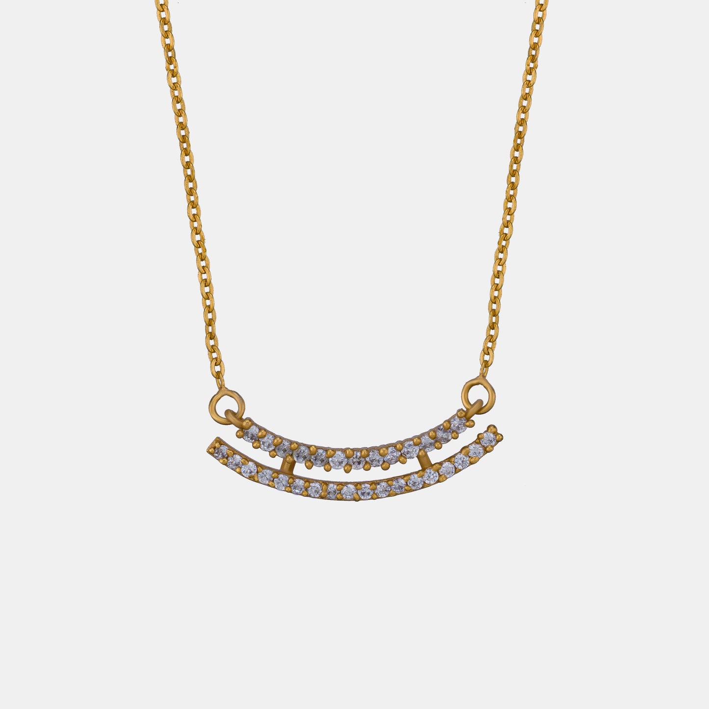 golden necklace with diamonds