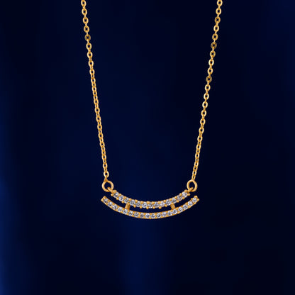 Golden Necklace with Diamonds