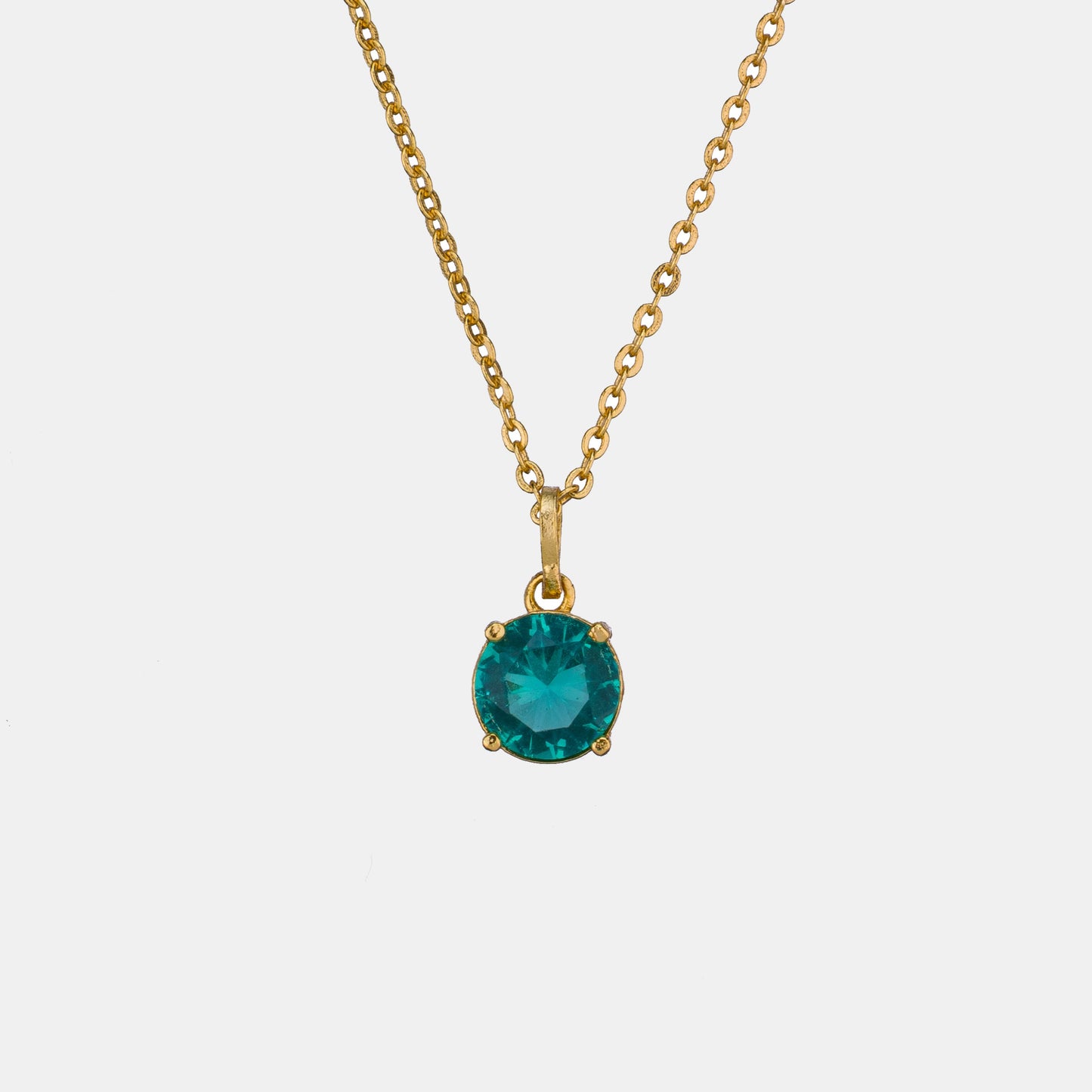 aqua green midnight sapphire pendant