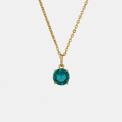 Aqua Green Midnight Sapphire Pendant