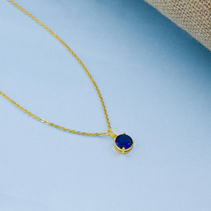 Blue Midnight Sapphire Pendant