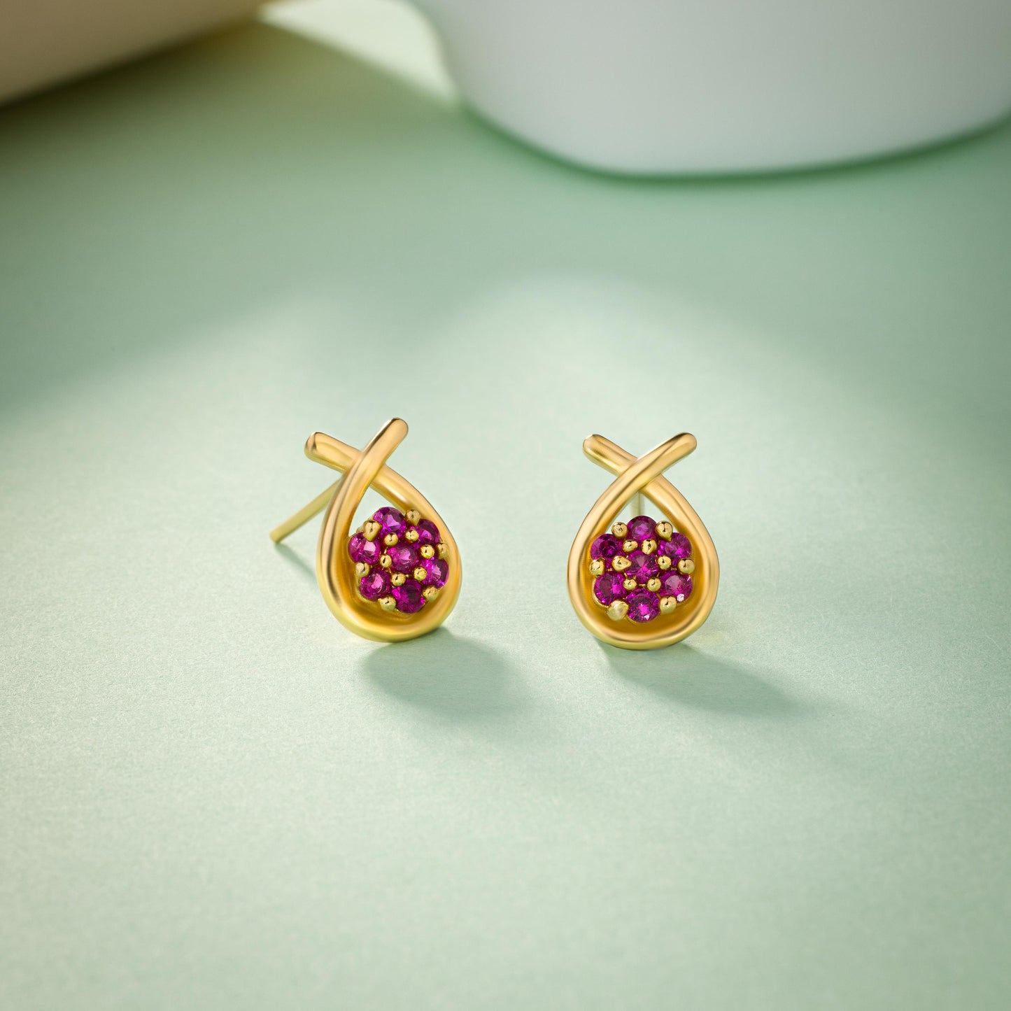 red eternal bloom studs