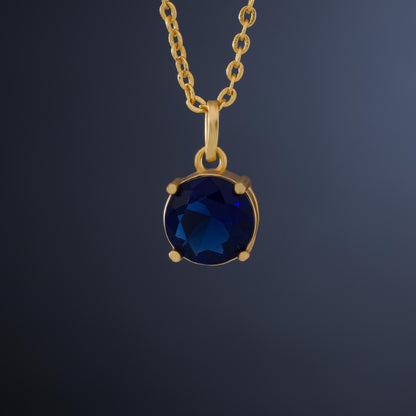 Blue Midnight Sapphire Pendant