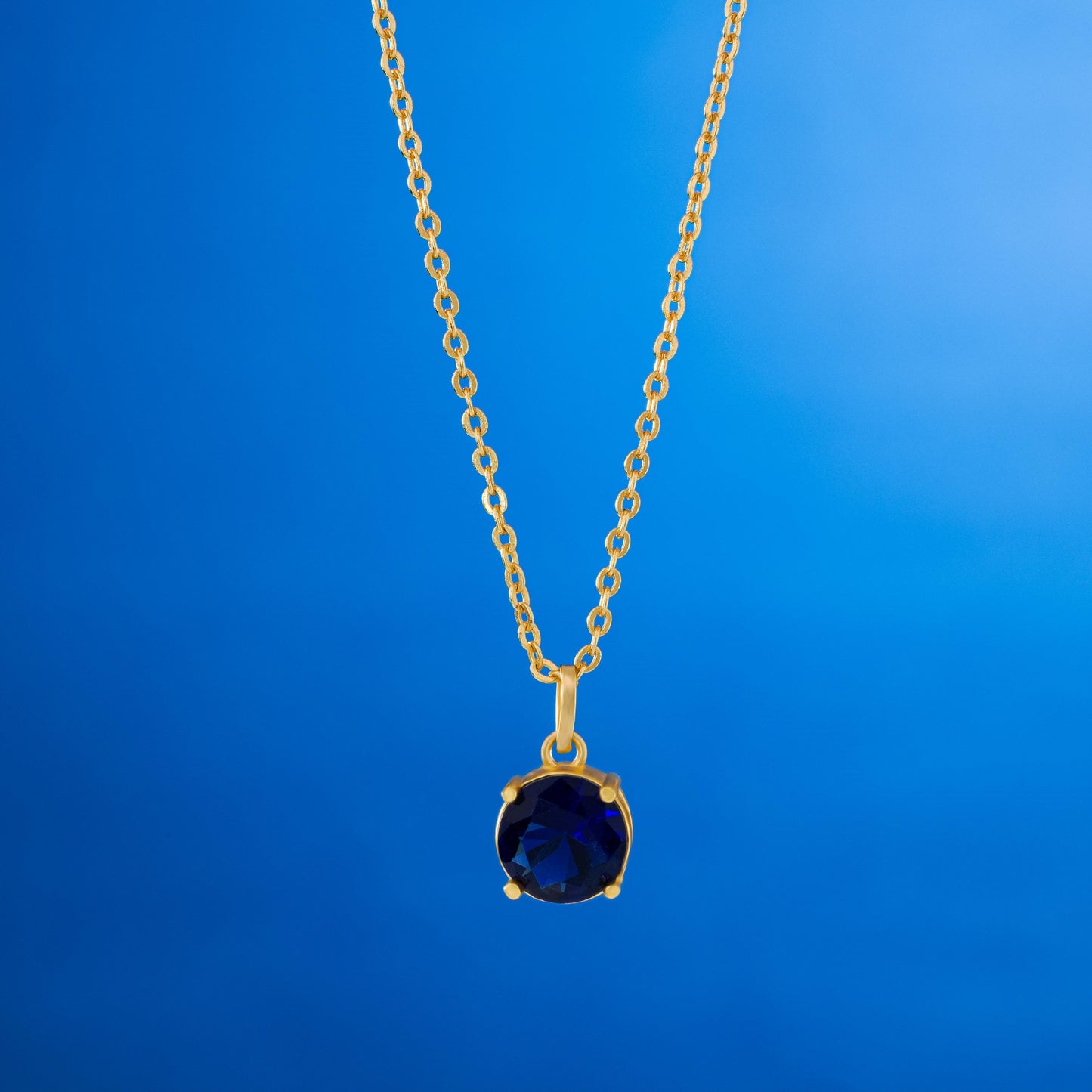 blue midnight sapphire pendant