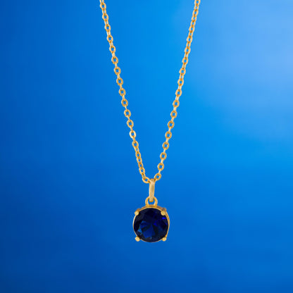 Blue Midnight Sapphire Pendant