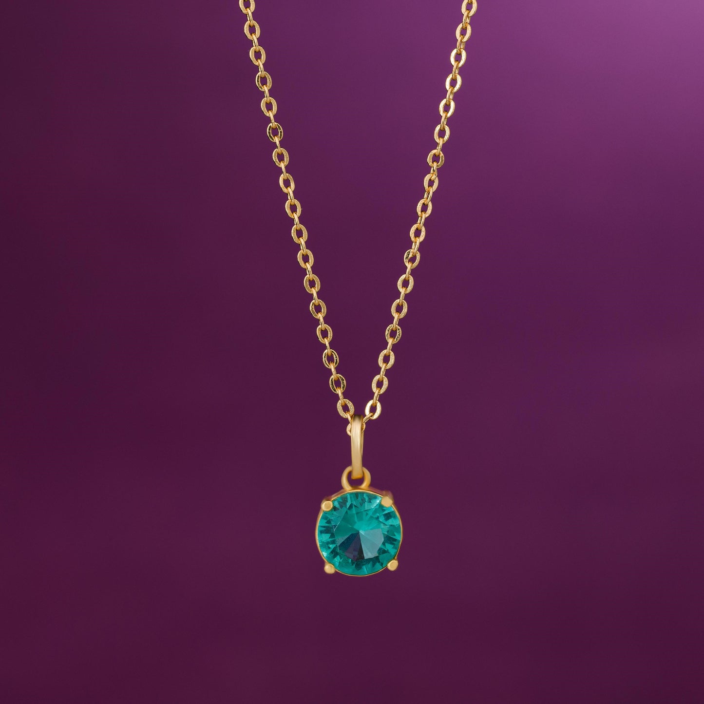 aqua green midnight sapphire pendant