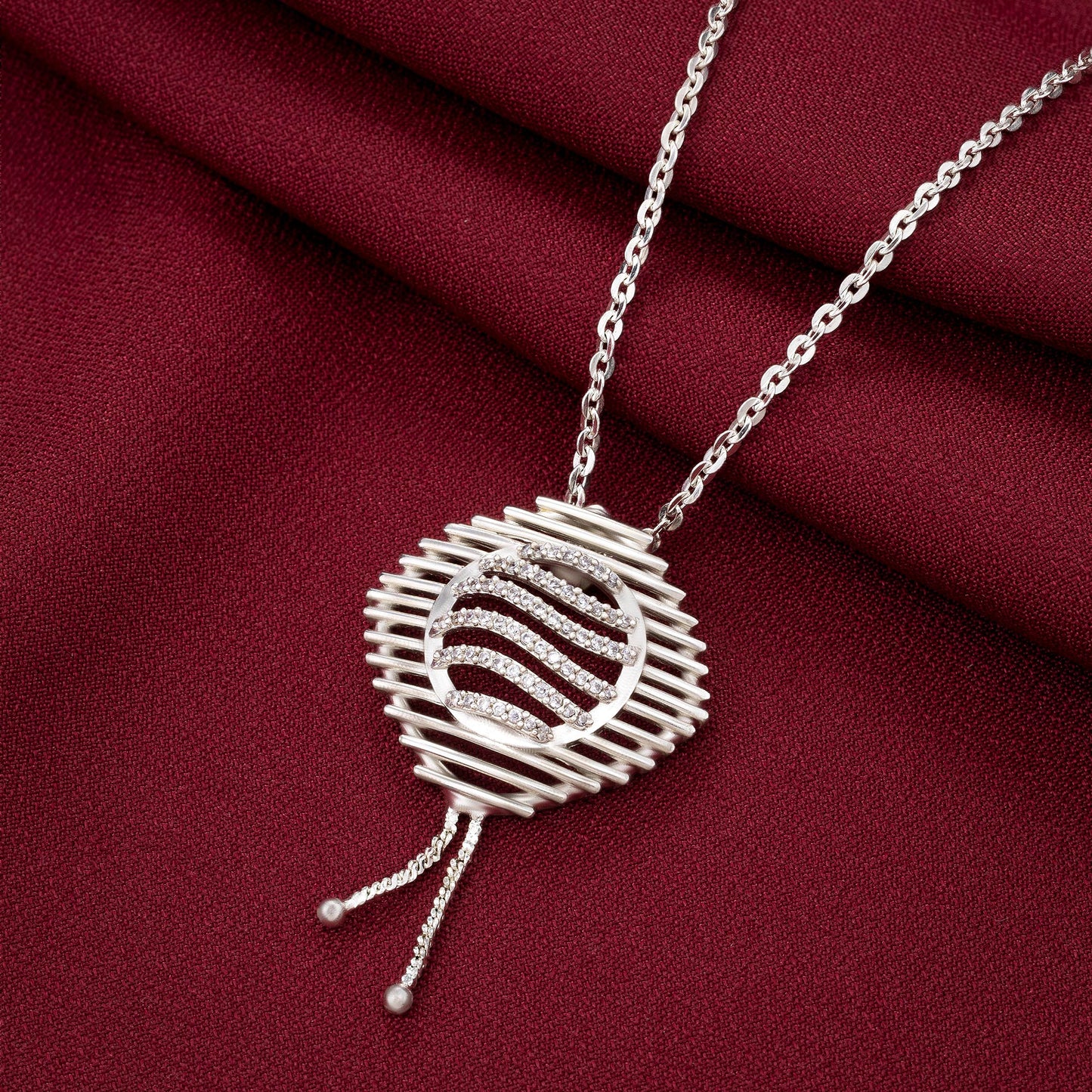 silver diamond necklace