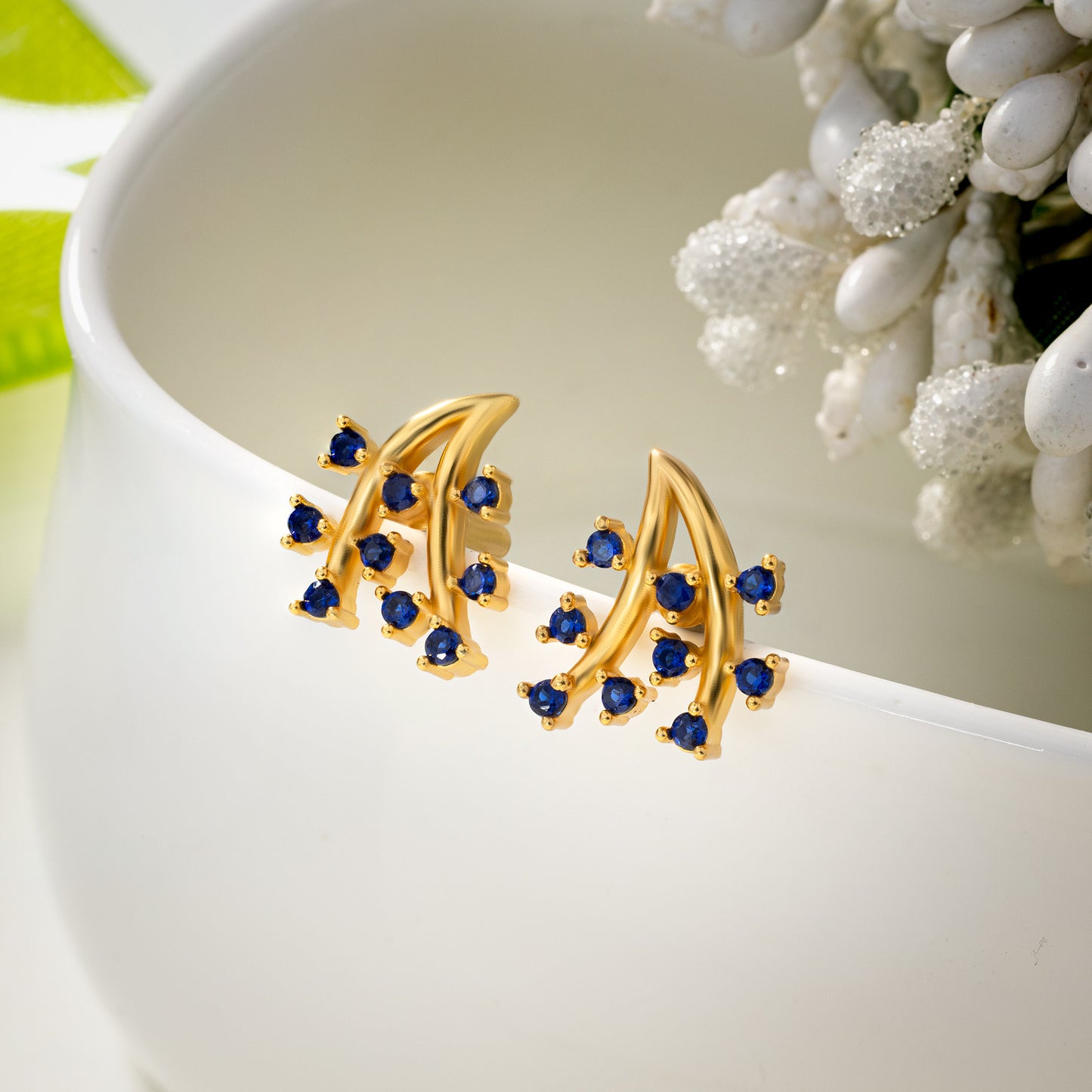 blue stellar orbit earrings