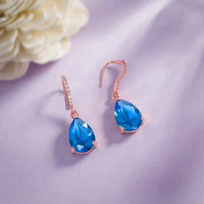 Rose Gold Earrings with Stones