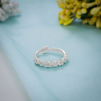 Silver Ring with Diamonds