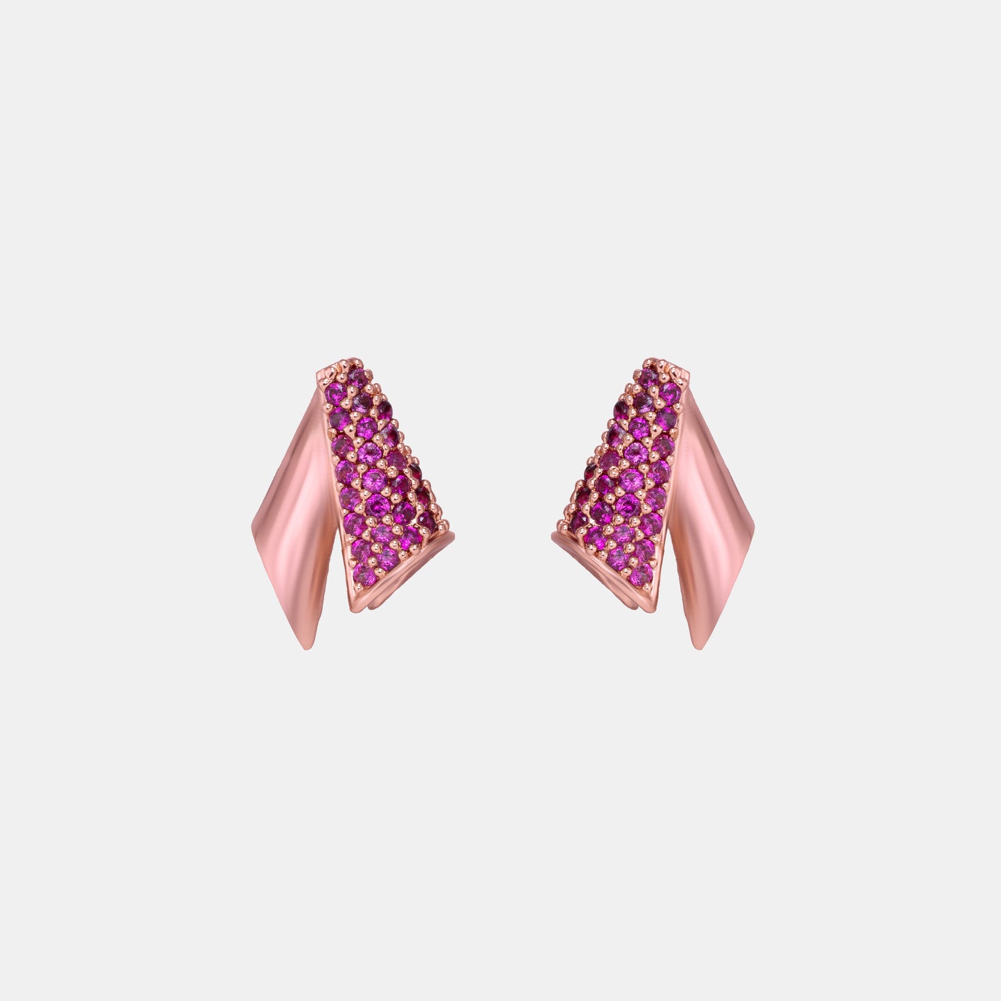 rose gold and sapphire earrings