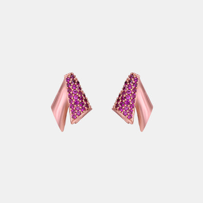 Rose Gold and Sapphire Earrings