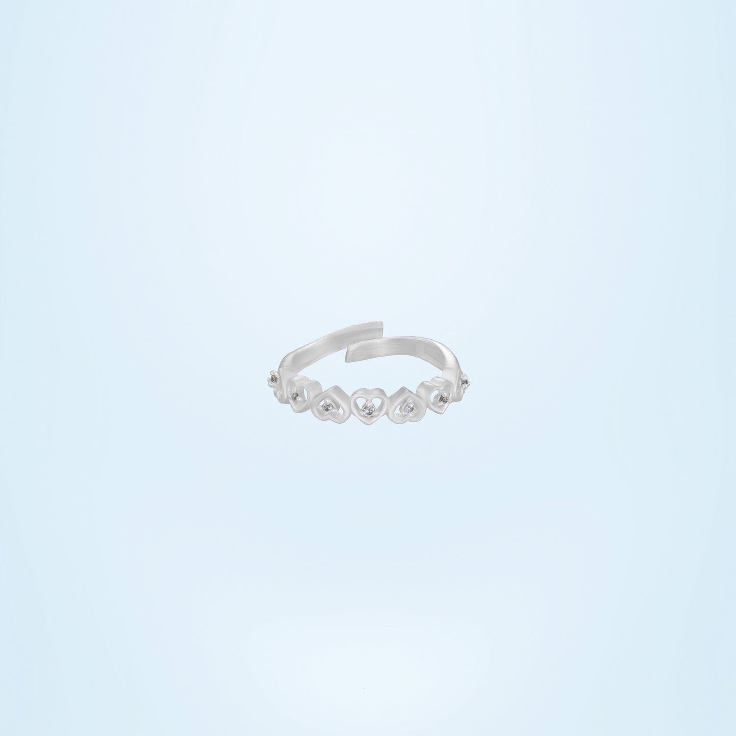 silver ring with diamonds