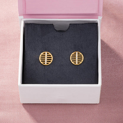 Pair of Golden Earrings with Diamonds