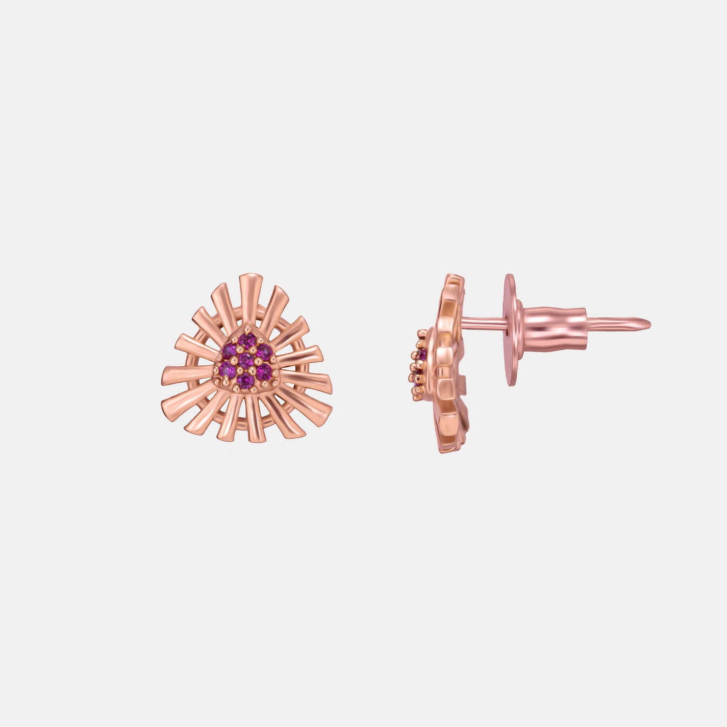 rose gold earrings with stones