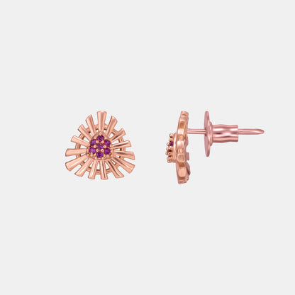 Rose Gold Earrings with Stones