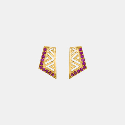 Pair of Golden Earrings with stones