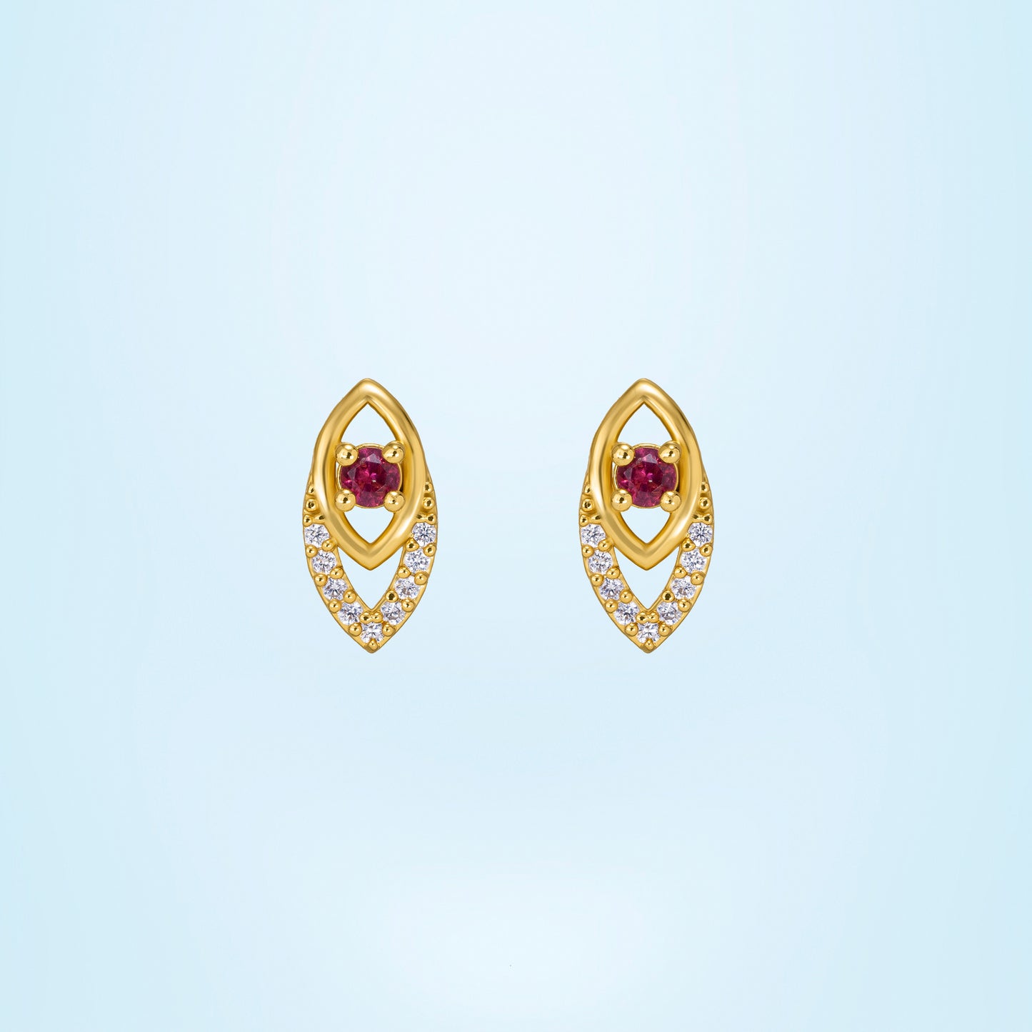 red radiance embrace earrings