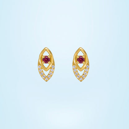 Red Radiance Embrace Earrings