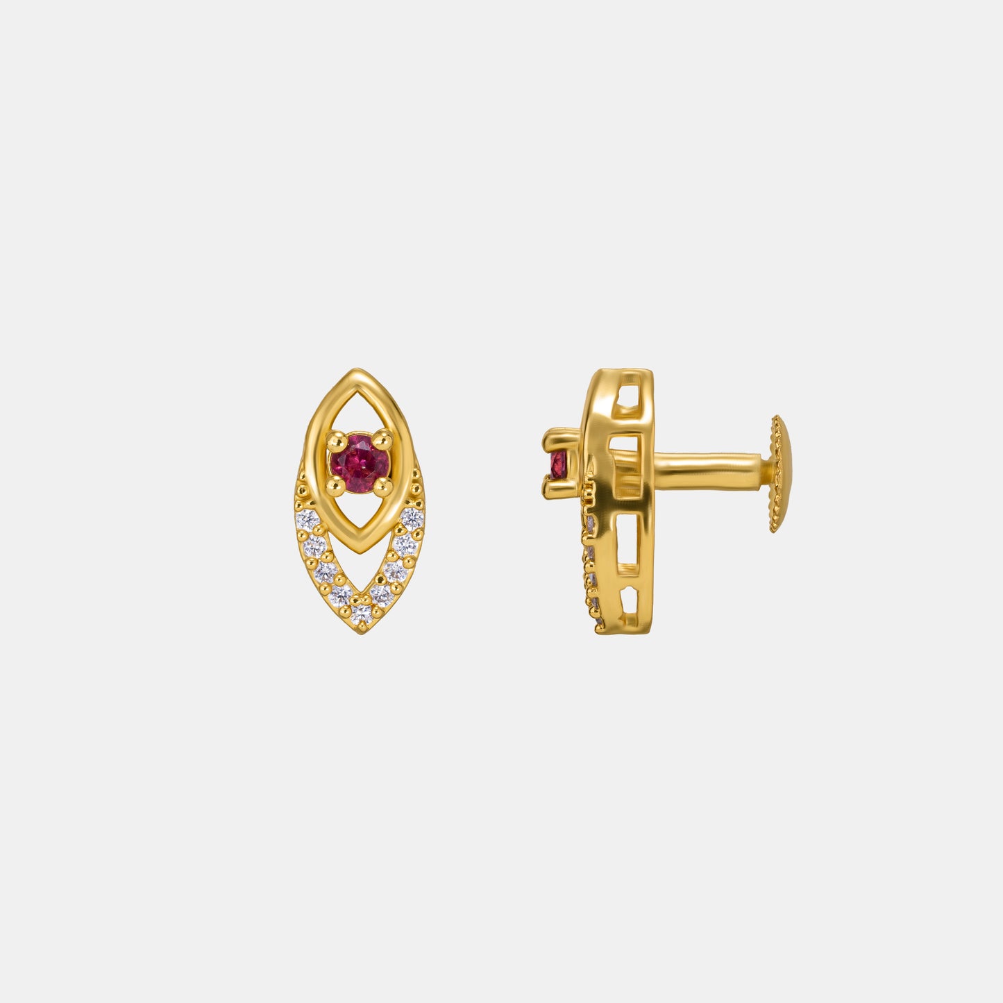 red radiance embrace earrings