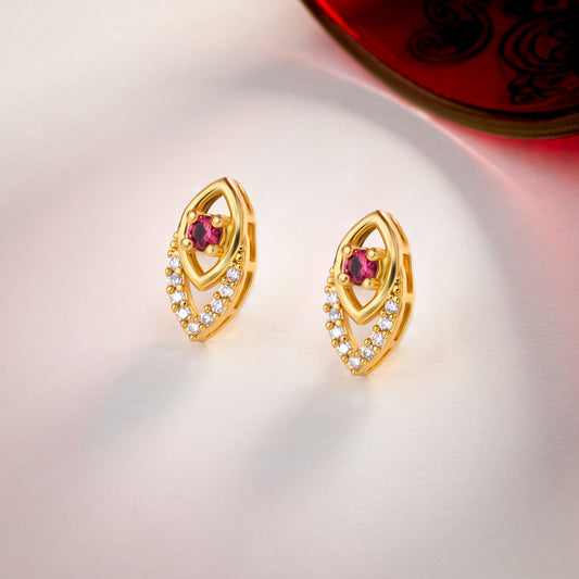 Red Radiance Embrace Earrings