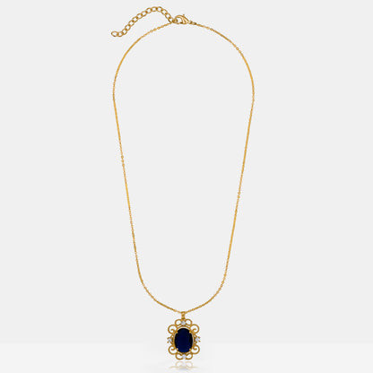 Royal Safire Golden Necklace